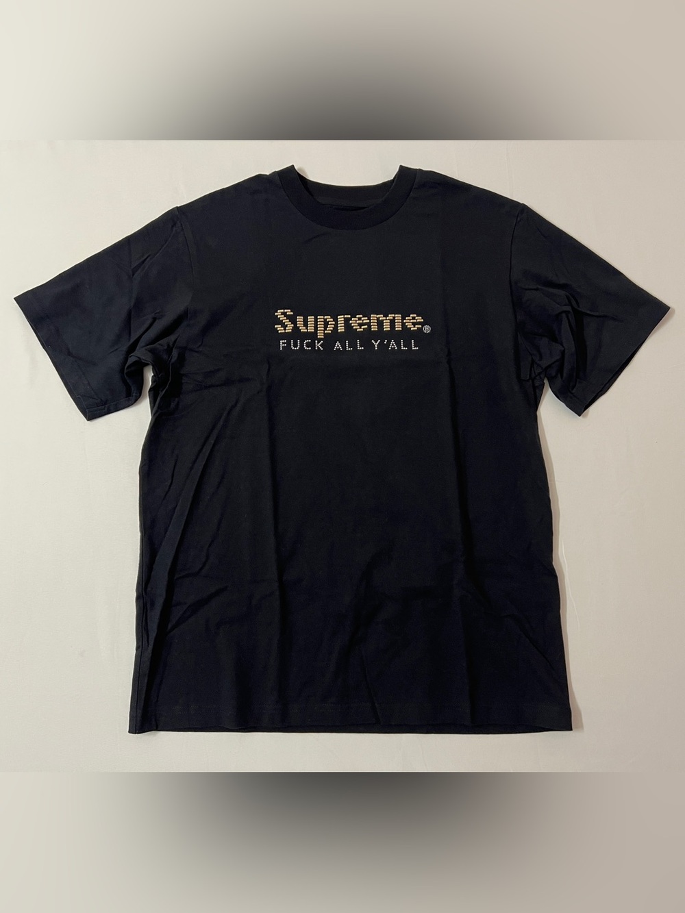 Supreme Gold Bars Tee Black T-Shirt SS19